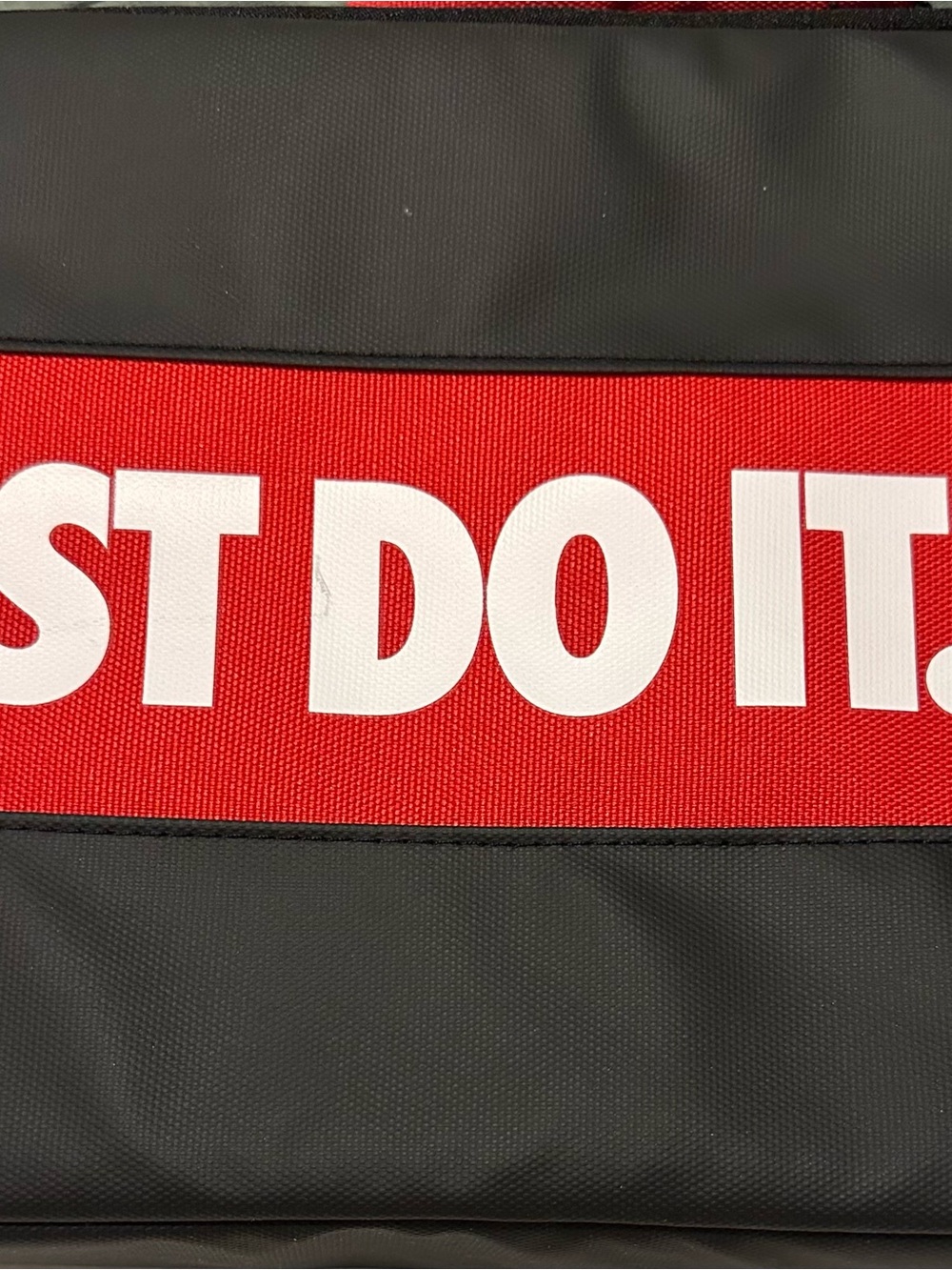 Nike Bumper Sticker Just Do It Fuel Pack Lunch Box Insulated Black Bag NWT